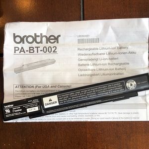 BROTHER PA-BT-002 Rechargeable lithium-ion Battery